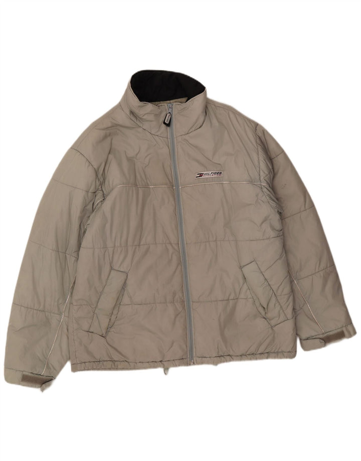 Tommy Hilfiger muška podstavljena jakna UK 40 Large sivi najlon