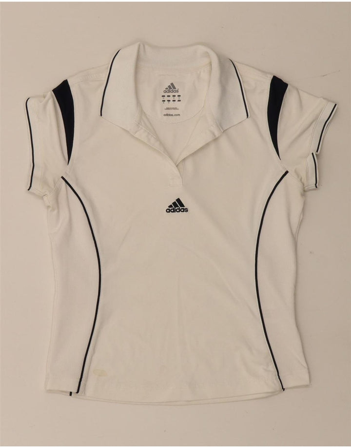 Adidas ženska polo majica UK 12 Medium White Colourblock Poliester