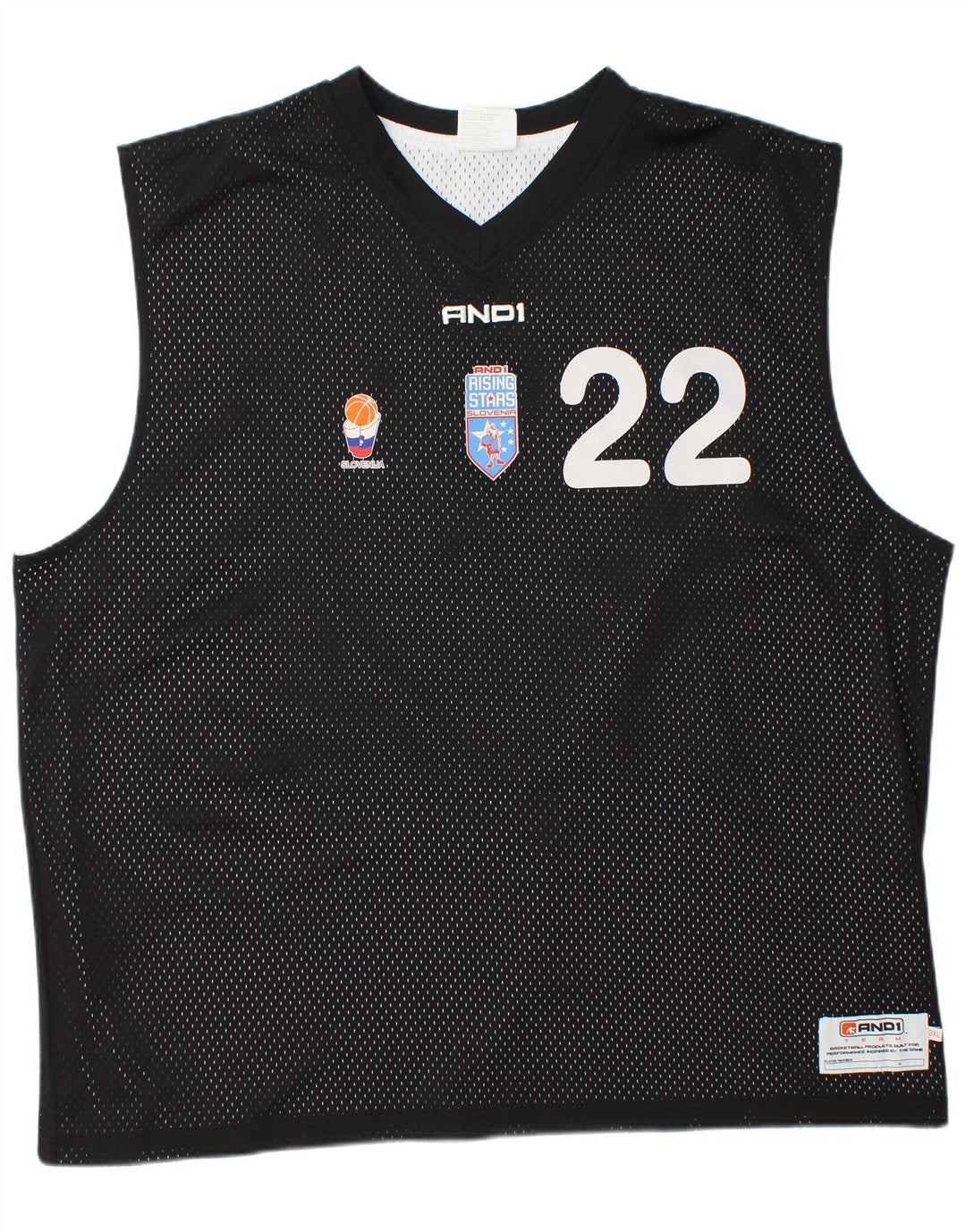 And1 muški grafički prsluk 3XL crni poliester