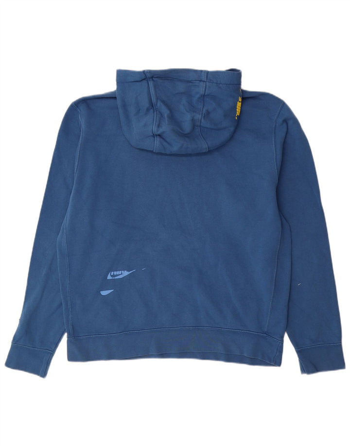 Nike muška majica s kapuljačom s kapuljačom srednje plavi pamuk