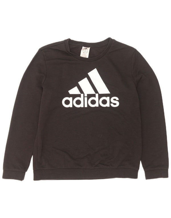Adidas ženski džemper s grafičkim motivima UK 12/14 srednje crni pamuk