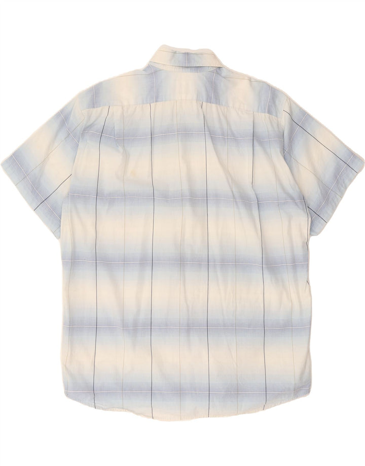 LACOSTE Mens Short Sleeve Shirt Size 41 Medium Blue Check Cotton Vintage Lacoste and Second-Hand Lacoste from Messina Hembry 
