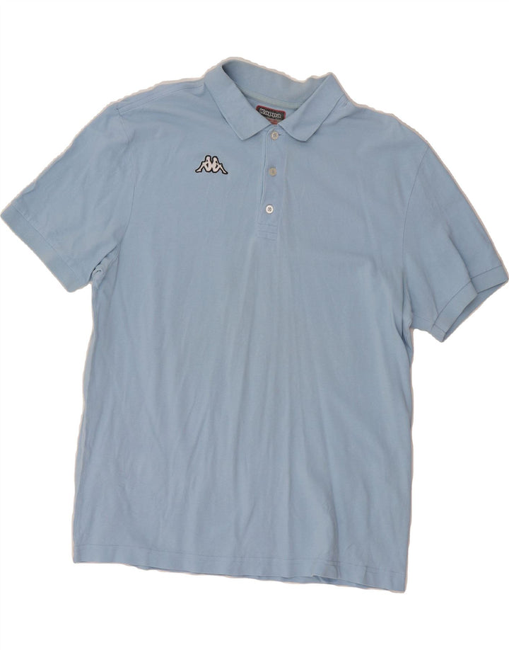 KAPPA Mens Polo Shirt 2XL Blue Cotton Vintage Kappa and Second-Hand Kappa from Messina Hembry 