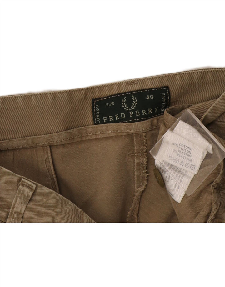 Fred Perry muške chino kratke hlače IT 48 srednje W32 kaki pamuk