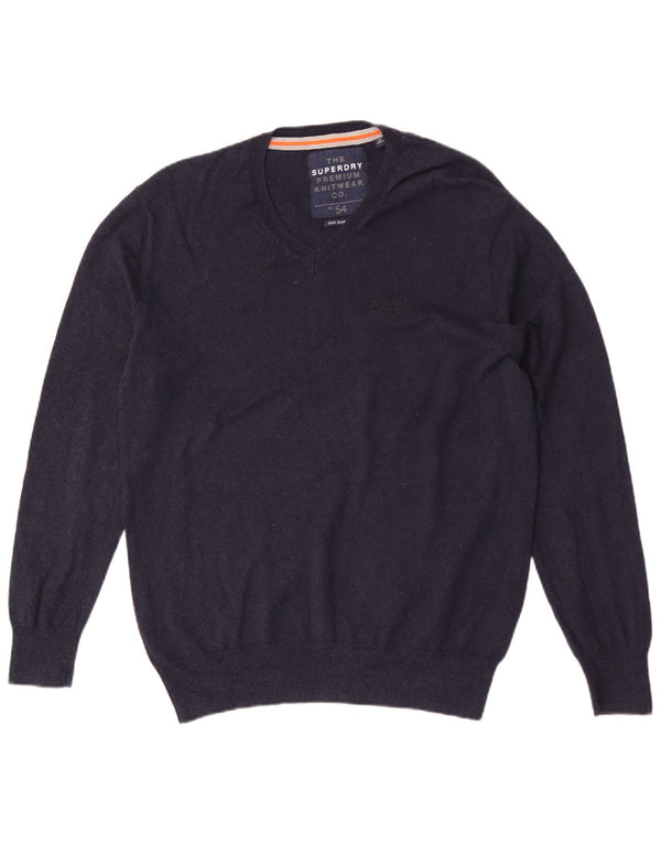 Superdry muški džemper s V-izrezom XL tamnoplavi pamuk