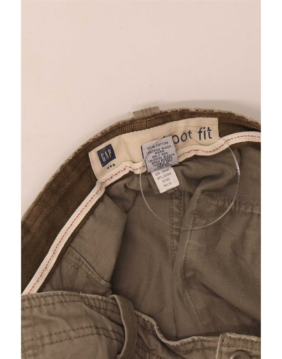 Gap muške chino hlače Bootcut W33 L32 kaki pamuk