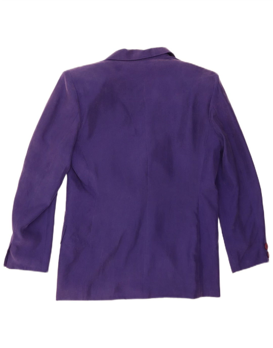 GVB Womens Loose Fit 2 Button Blazer Jacket UK 12 Medium Purple Silk