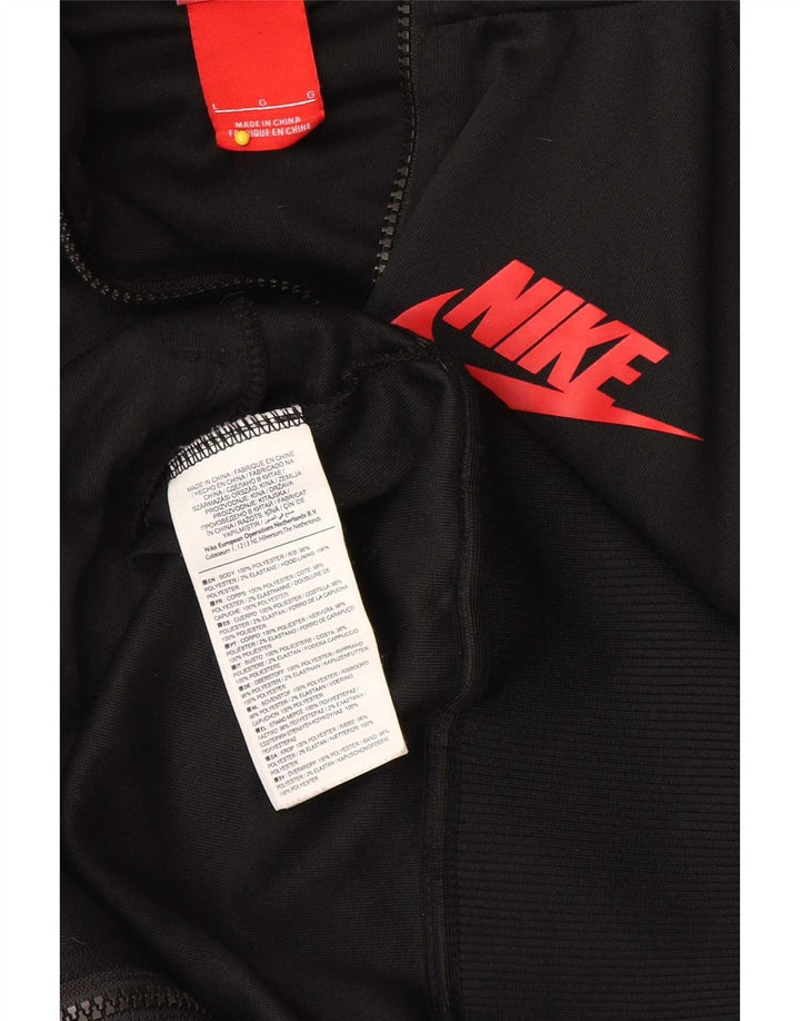 Nike muški pulover s kapuljačom s patentnim zatvaračem, veliki crni poliester u boji