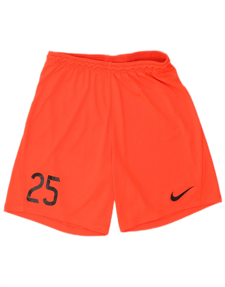 Nike Dri Fit Graphic Sport Shorts Large Orange Poliester