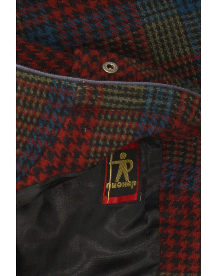 Vintage muška bomber jakna UK 36 Mala crvena houndstooth