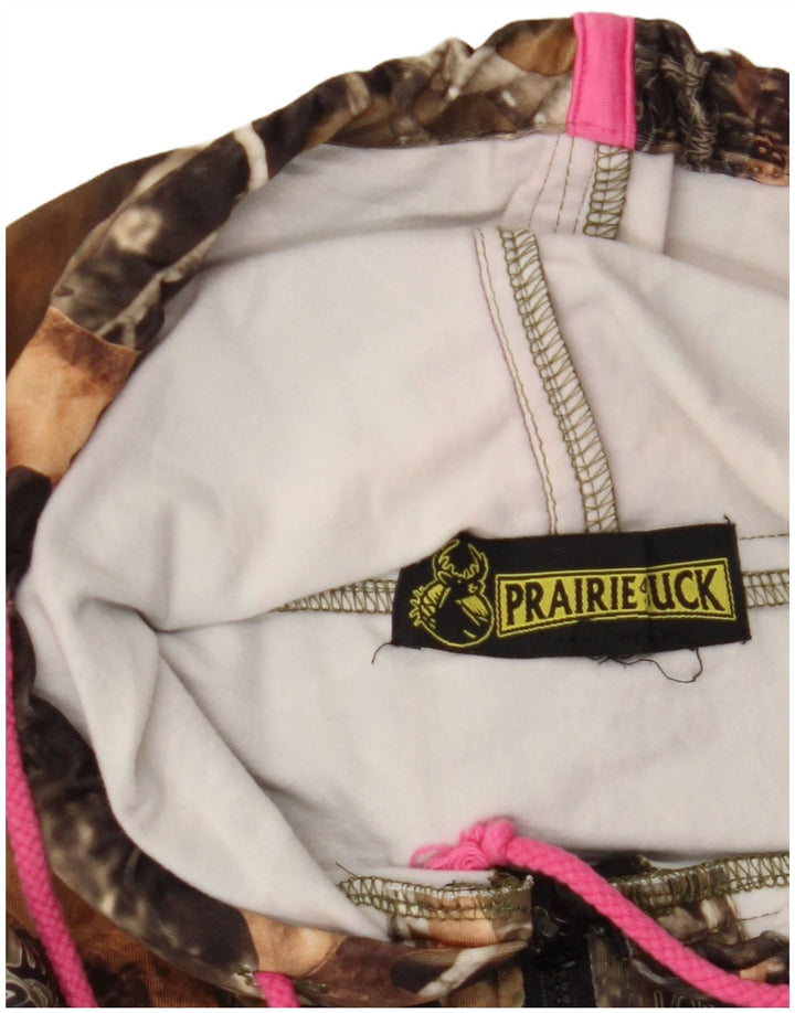 LONGLEAF CAMO ženski pulover s kapuljačom na patentni zatvarač UK 14 srednje bež kamuflažna