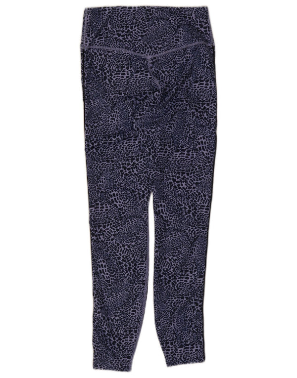 Nike Ženske Dri Fit Leggings UK 8 Mali plavi poliester s uzorkom životinja