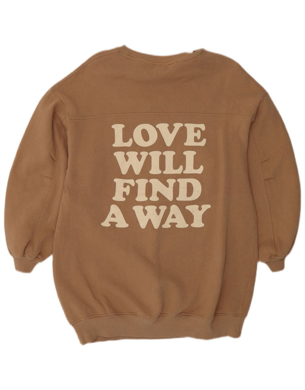 Zara Girls Disney Graphic Sweatshirt džemper 13-14 godina smeđi