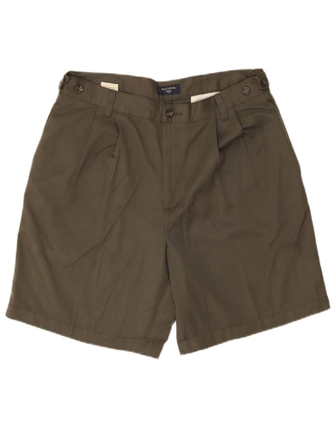 Dockers muške chino kratke hlače s štipaljkama W34, veliki kaki poliester