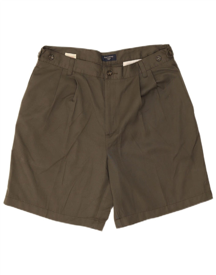 Dockers muške chino kratke hlače s štipaljkama W34, veliki kaki poliester