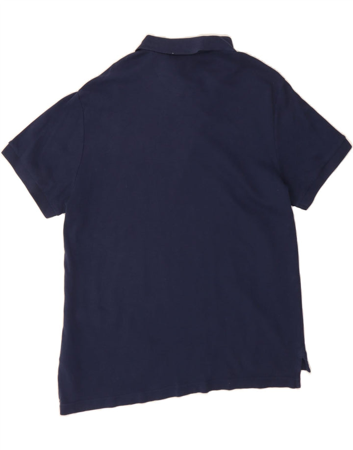 CHAPS Mens Custom Fit Polo Shirt Large Navy Blue Cotton Vintage Chaps and Second-Hand Chaps from Messina Hembry 