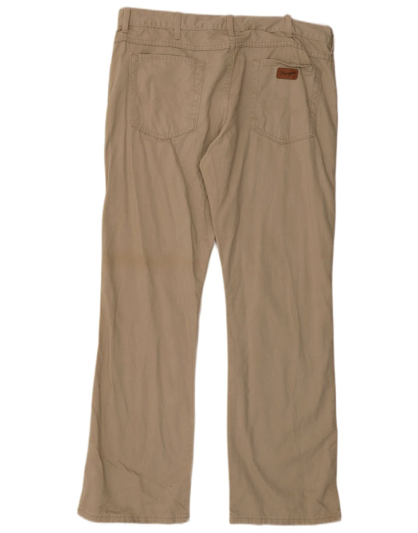 WRANGLER Muške ležerne hlače s bootcutom W38 L32 Bež pamuk