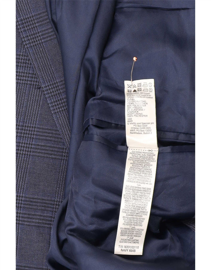 Marks & Spencer muška jakna sa 2 gumba UK 48 2XL plava houndstooth