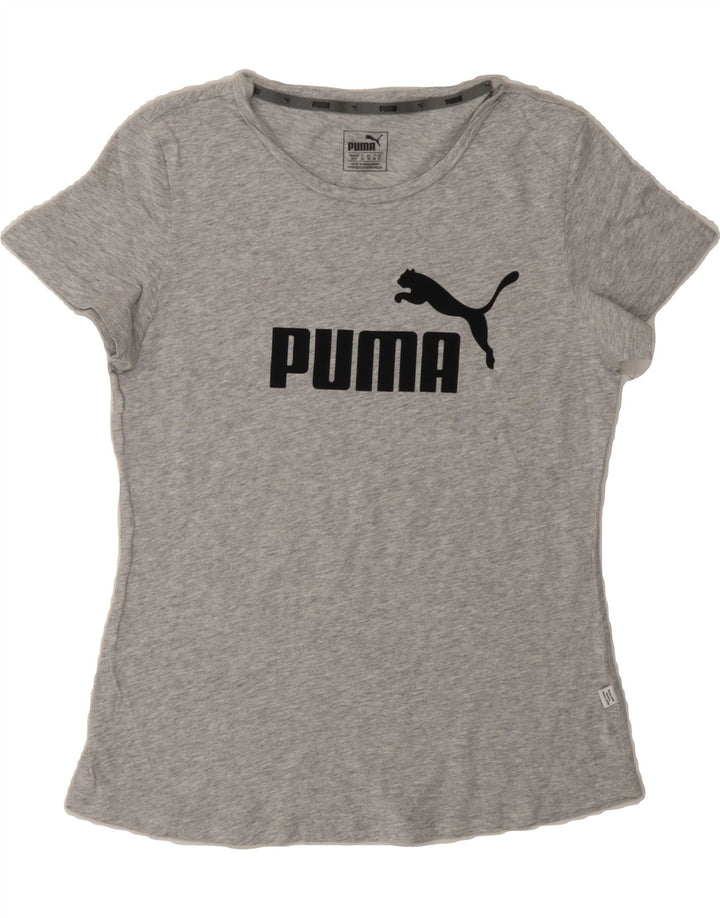 PUMA Womens Graphic T-Shirt Top UK 12 Medium Grey Vintage Puma and Second-Hand Puma from Messina Hembry 