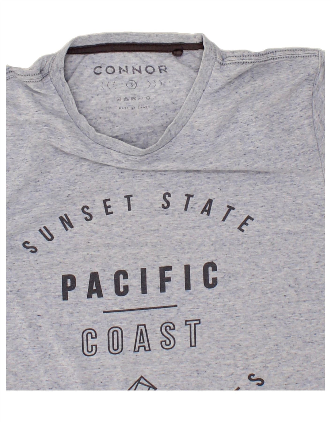 COAST Mens Graphic T-Shirt Top Small Blue Flecked Cotton Vintage Coast and Second-Hand Coast from Messina Hembry 