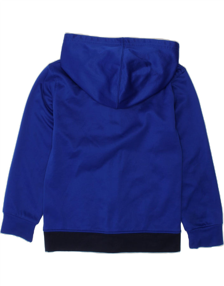 UNDER ARMOUR Boys Zip Hoodie Sweater 5-6 Years Blue Colourblock Polyester Vintage Under Armour and Second-Hand Under Armour from Messina Hembry 