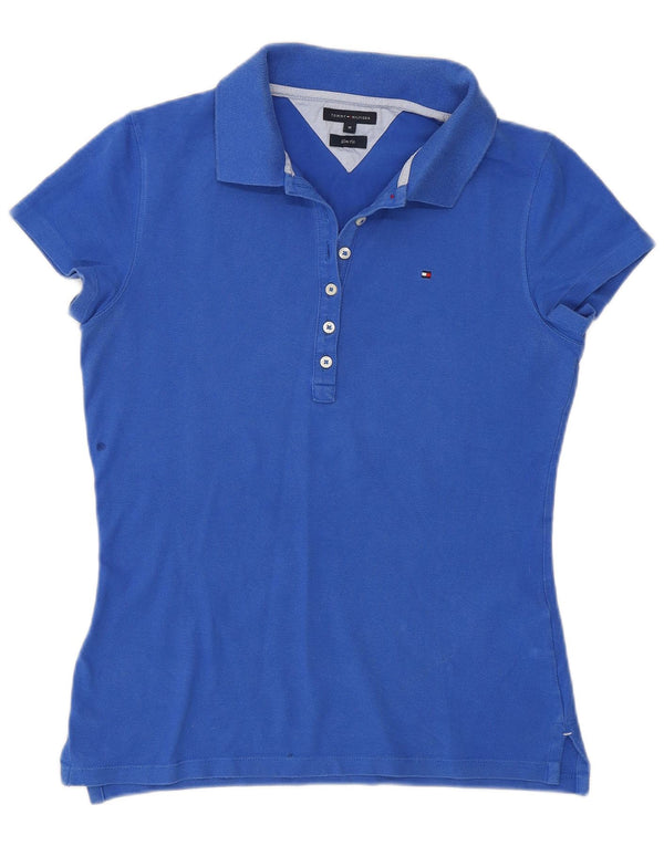 Tommy Hilfiger ženska polo majica uskog kroja UK 12 srednje plavi pamuk