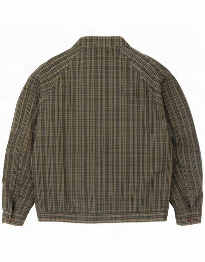 Vintage muška bomber jakna IT 46 Small Green Check