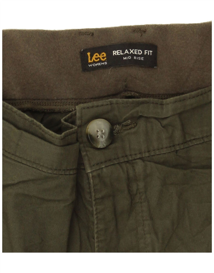 LEE Womens Mid Rise Chino Shorts W44 3XL Khaki Vintage Lee and Second-Hand Lee from Messina Hembry 