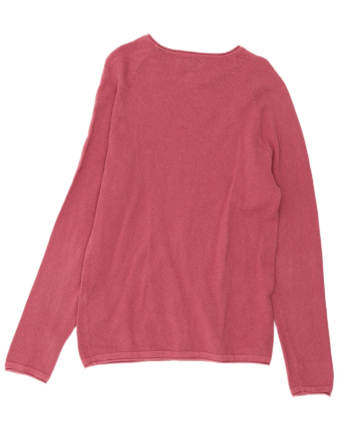 Jack & Jones muški džemper s veznim izrezom, srednje ružičasti pamuk