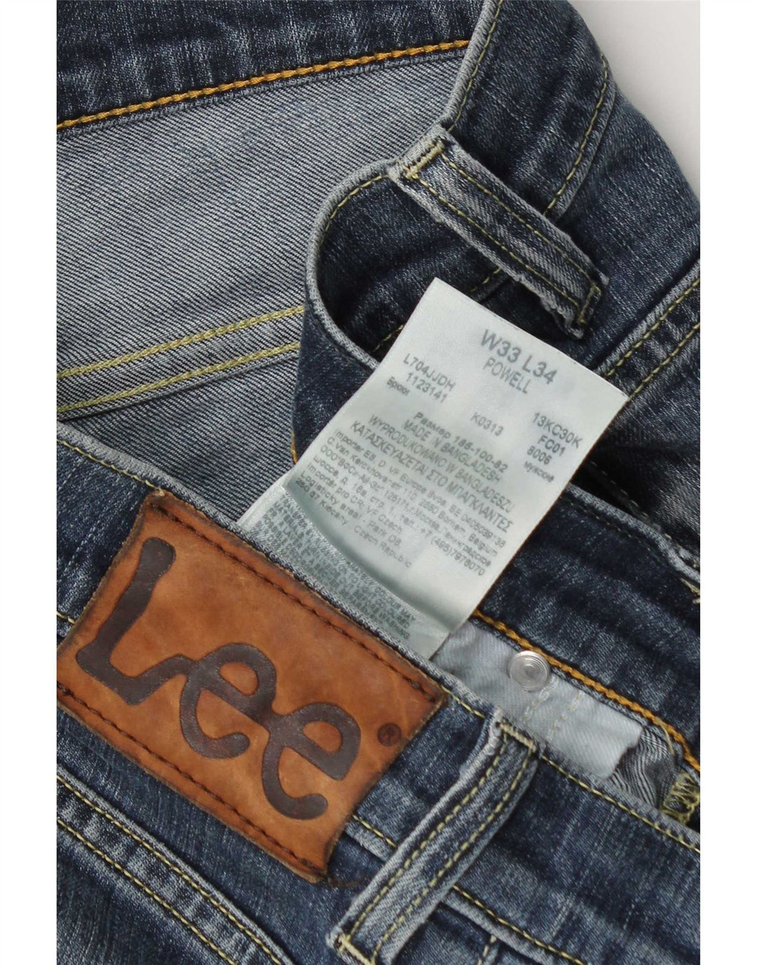 Lee Mens Powell Slim Jeans W33 L34 Plavi pamuk
