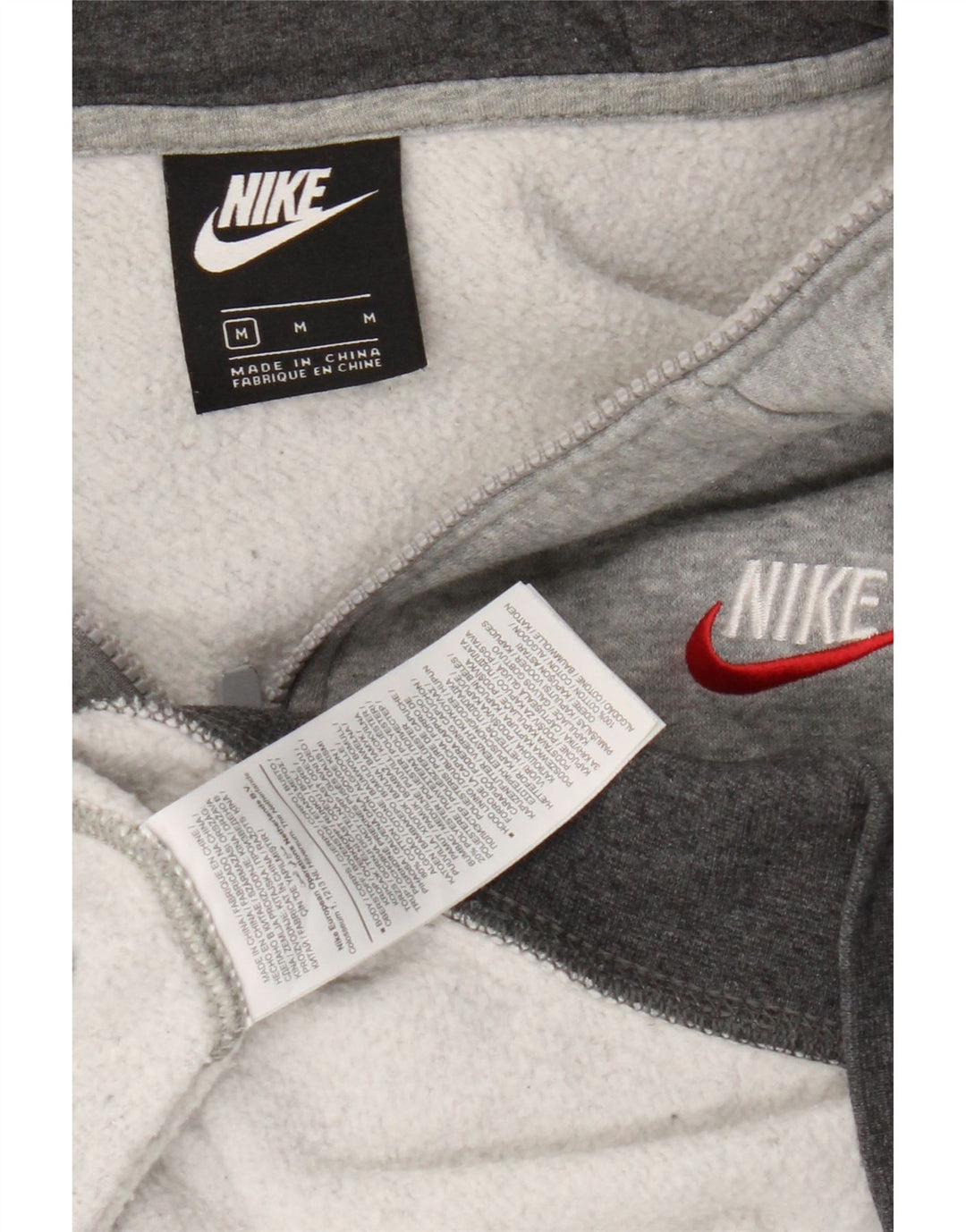 Nike muški pulover s kapuljačom na patentni zatvarač, srednje sivi flekasti pamuk