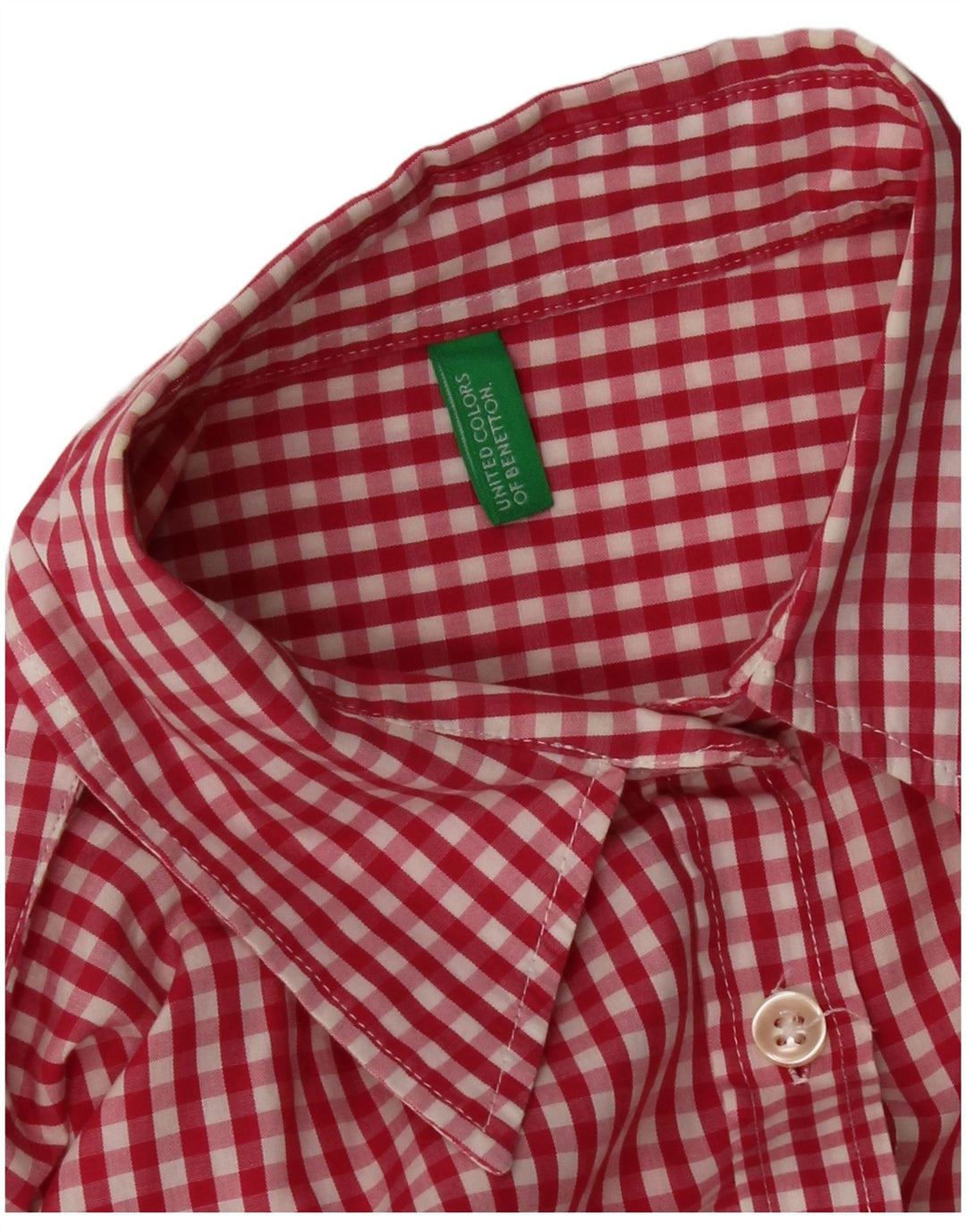 Benetton ženska košulja UK 12 Srednje crvena gingham
