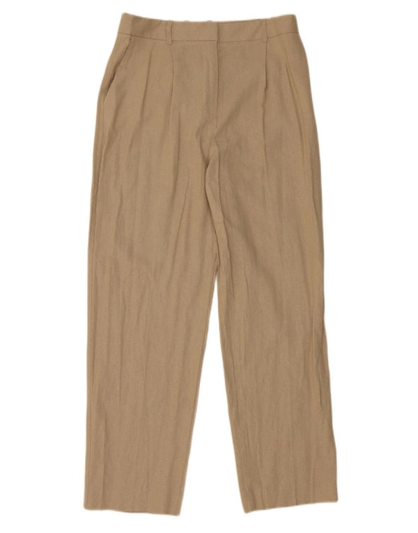 Zara ženske ravne chino hlače male W30 L30 bež lan