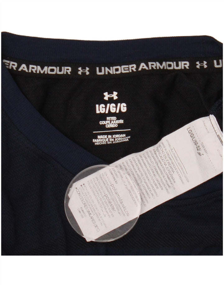 Under Armour muška majica kratkih rukava Velika tamnoplava najlonska majica