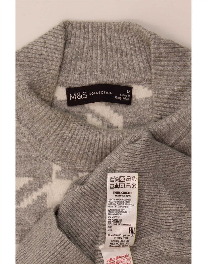 Marks & Spencer ženski džemper s kornjačičastim ovratnikom UK 12 srednje siva