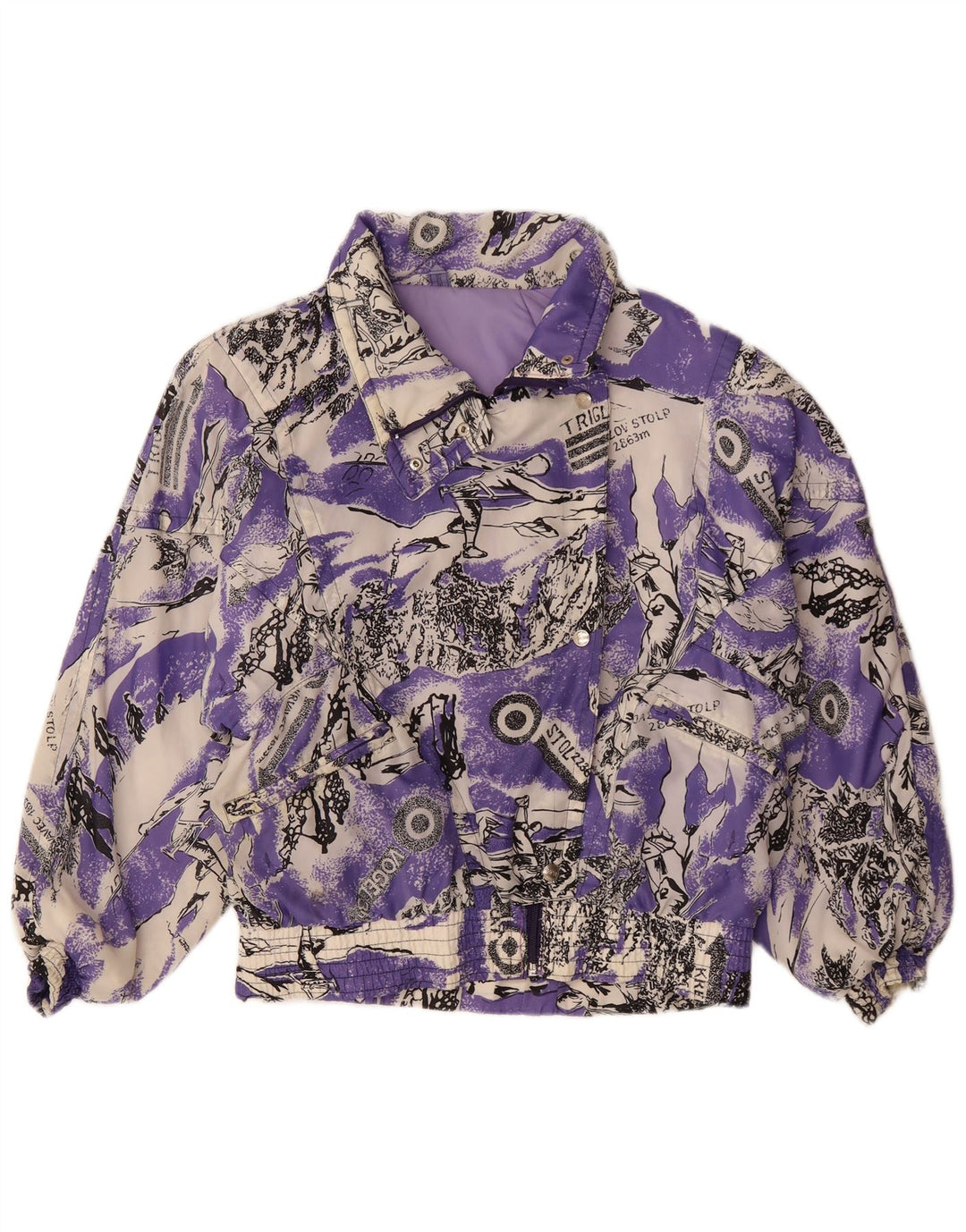 YASSA ženska skijaška jakna s grafičkim motivima UK 18 XL Purple Colourblock