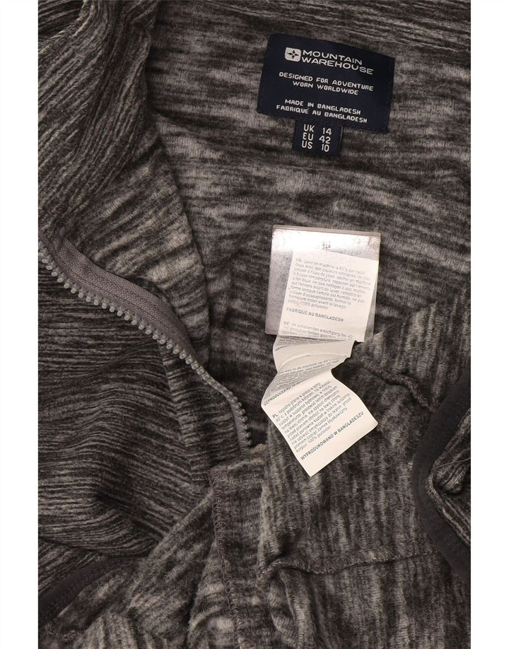 Mountain Warehouse Ženska jakna od flisa UK 14 Veliki sivi flekasti poliester