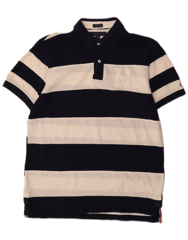 Tommy Hilfiger muška polo majica prilagođenog kroja, veliki pamuk na tamnoplave pruge