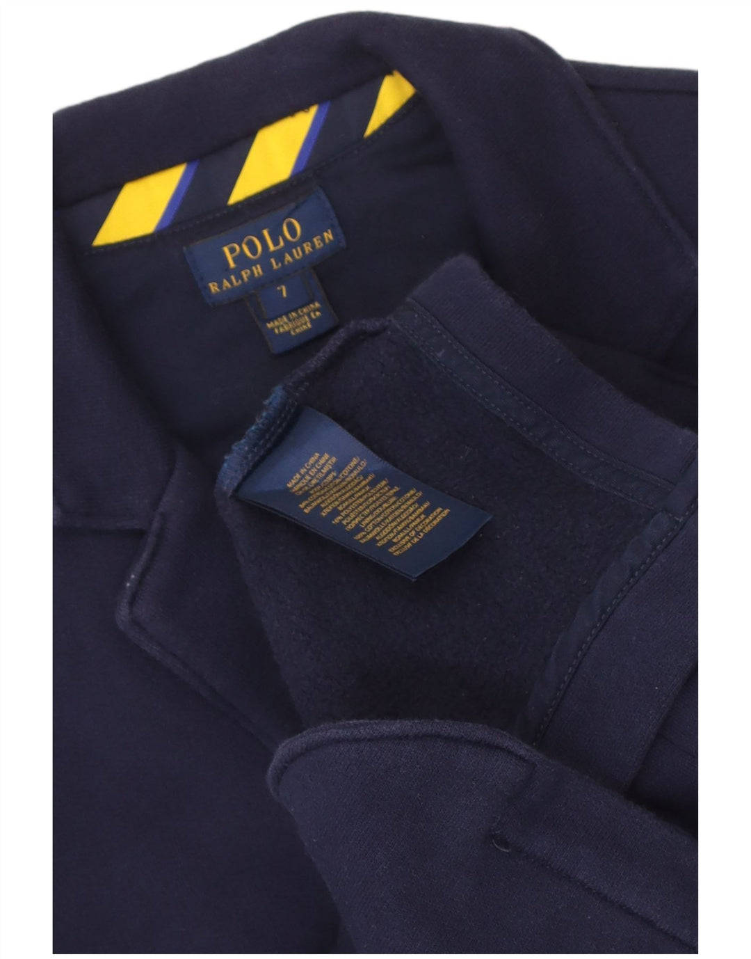 Polo Ralph Lauren jakna s 2 gumba za dječake 6-7 godina tamnoplavi pamuk