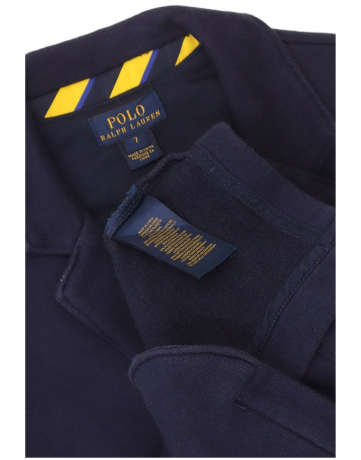 Polo Ralph Lauren jakna s 2 gumba za dječake 6-7 godina tamnoplavi pamuk
