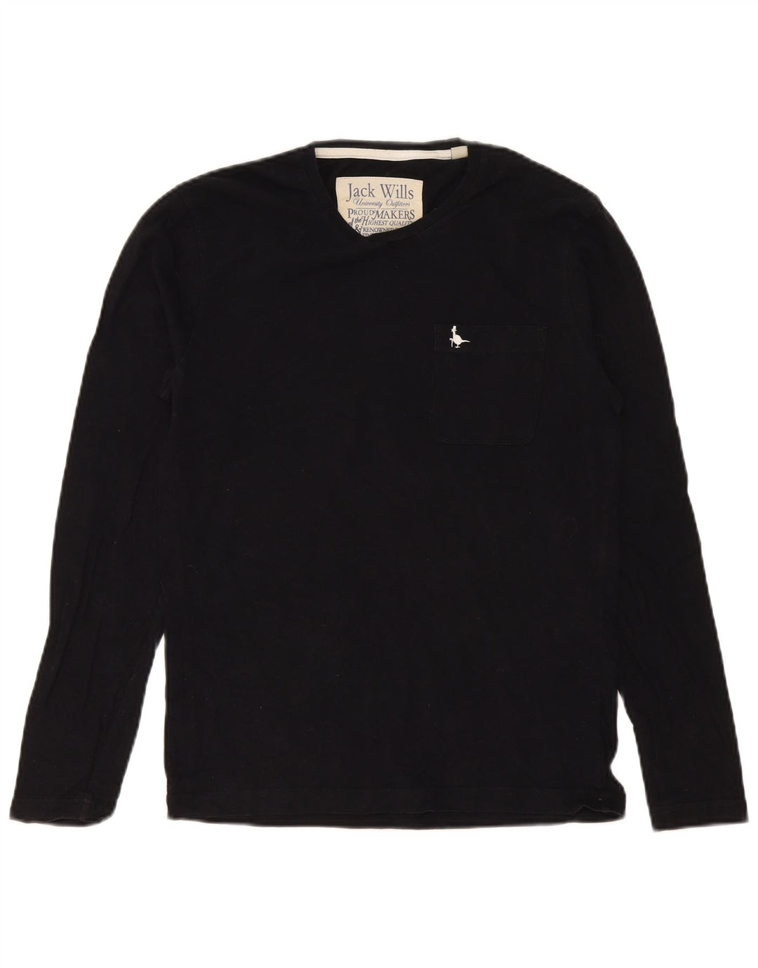 Jack Wills muška majica dugih rukava XS crni pamuk