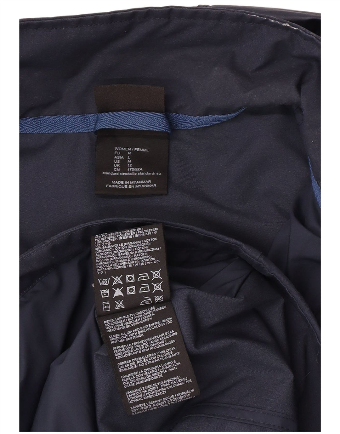 Jack Wolfskin ženska vjetrovka s kapuljačom UK 12 srednje tamnoplava