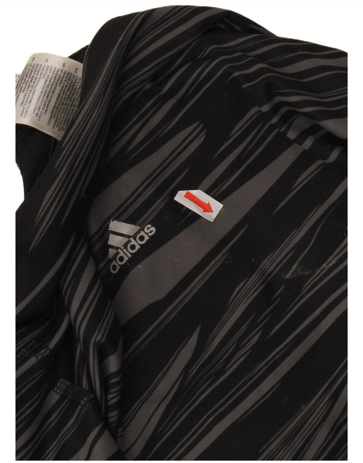 Adidas ženske Climalite Capri tajice UK 12/14 srednje crne na pruge