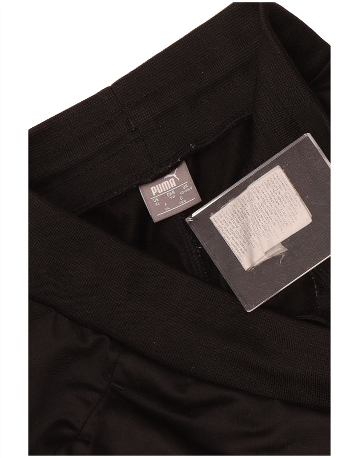 PUMA Trenirka za dječake, hlače za trčanje, 13-14 godina, crni poliester