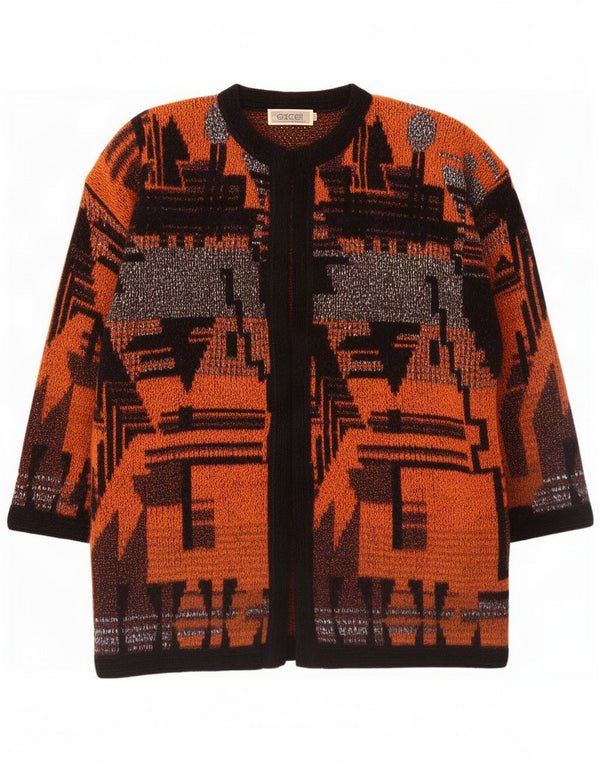 Excel ženski prekomjerni dugi kardigan džemper UK 14 Medium Orange