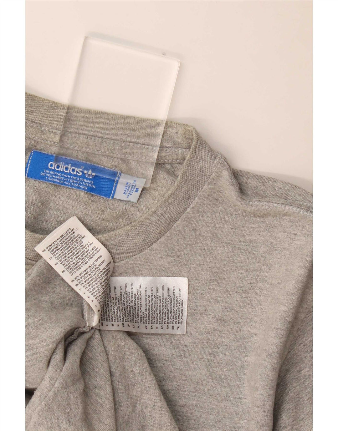 Adidas muška majica s grafičkim motivima, srednje sivi pamuk