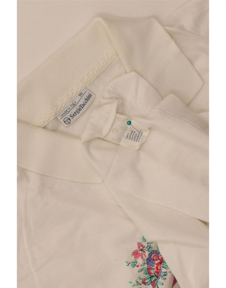Sergio Tacchini ženska polo majica IT 44 pamuk srednje bijele pruge
