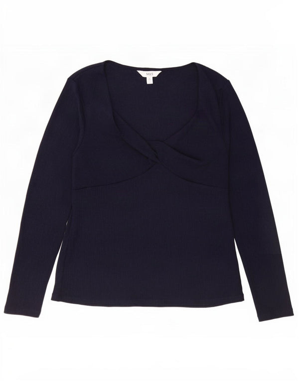Marks & Spencer ženska majica dugih rukava UK 16 Large tamnoplava
