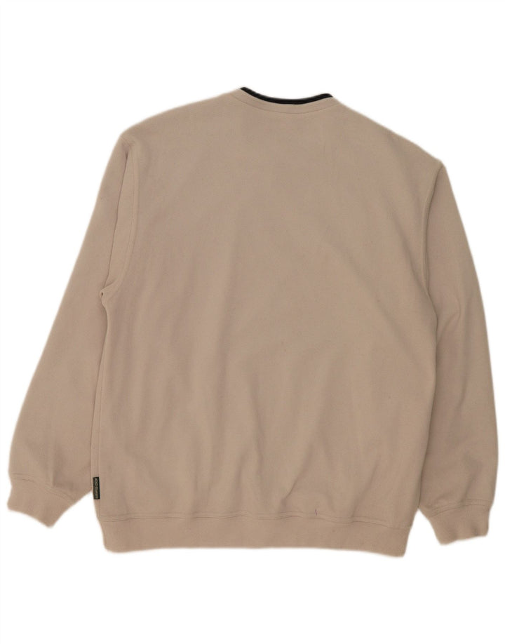 CHERVO Mens Graphic Sweatshirt Jumper UK 40 Medium Grey Polyester