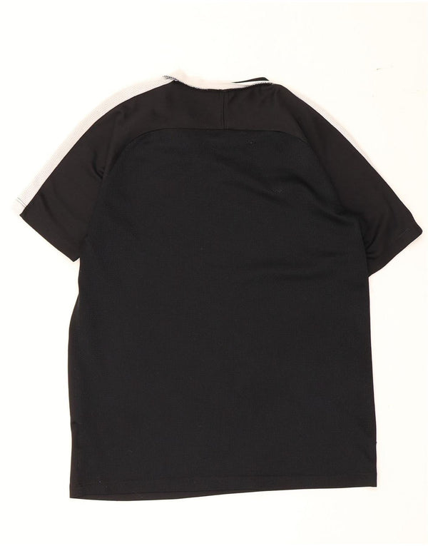 Nike Boys Dri Fit T-Shirt Top 12-13 Years Large Black Colourblock Poliester